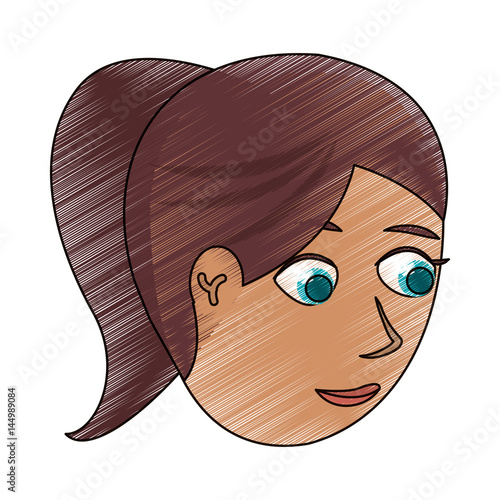 drawing portrait woman mother vector illustration eps 10