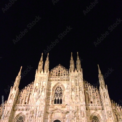 Picture of Duomo in Milan at night
