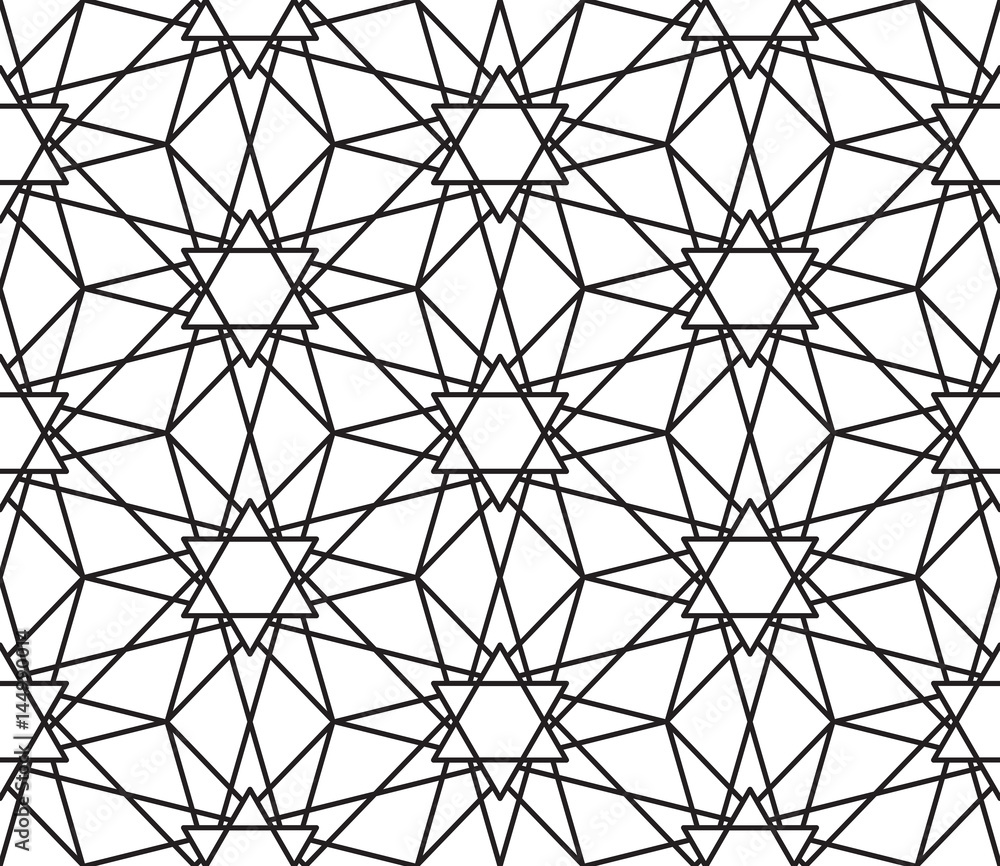 Abstract hexagonal geometry ornament