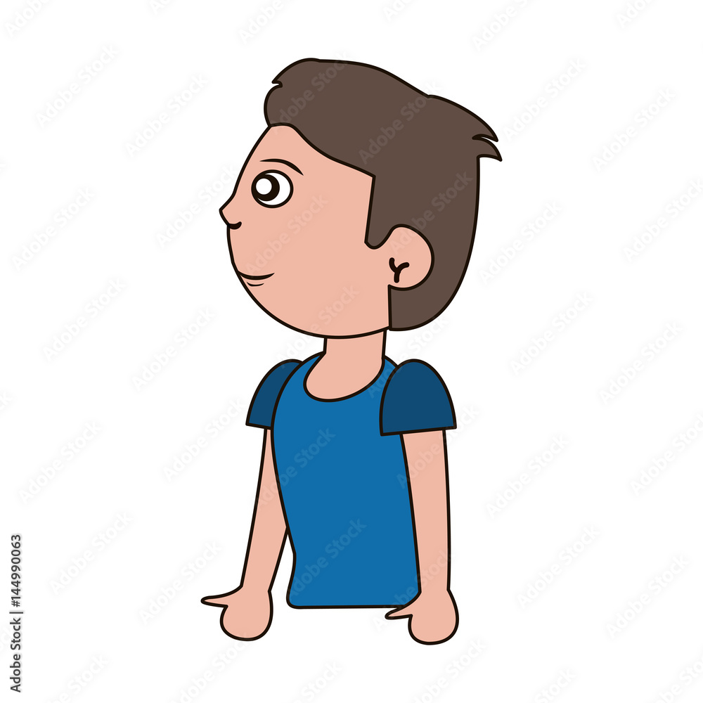 drawing boy son male image vector illustration eps 10