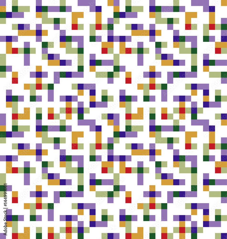 Fototapeta premium Vector seamless pattern. Modern stylish texture. Repeating geometric tiles of squares