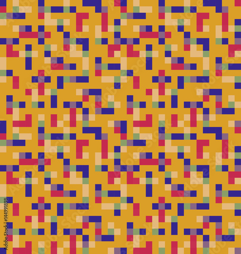 Fototapeta Naklejka Na Ścianę i Meble -  Vector seamless pattern. Modern stylish texture. Repeating geometric tiles of squares