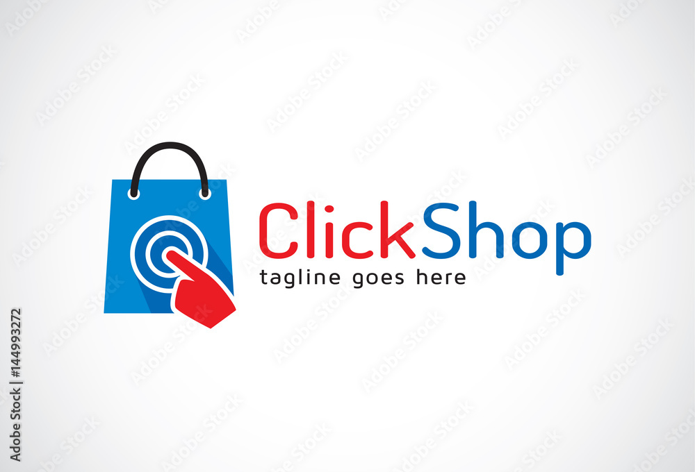 Click Shop Logo Template Design Vector, Emblem, Design Concept, Creative Symbol, Icon Click Shop Logo Template Design Vector, Emblem, Design Concept, Creative Symbol, Icon