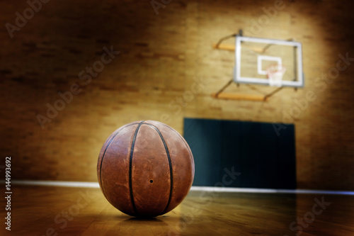 Basketball on Ball Court for Competition and Sports © Lane Erickson