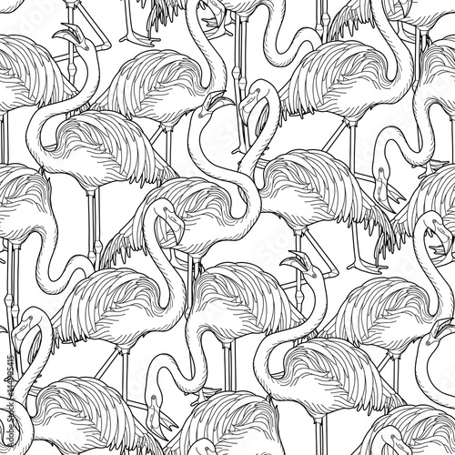 Cute graphic flamingo pattern