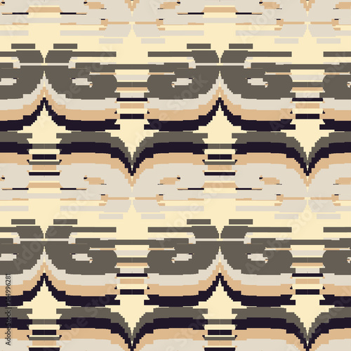 Seamless vector background with abstract geometric pattern. Abstract digital glitch graphic.
