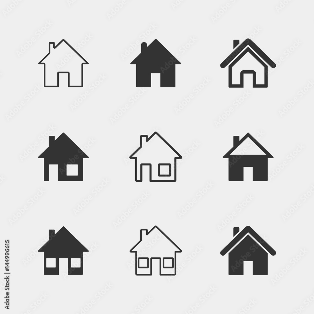 icon home set icon home set