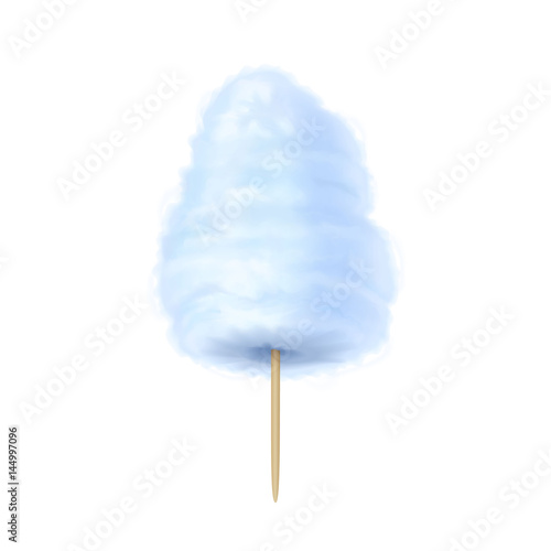 Cotton candy blue. Vector illustration isolated