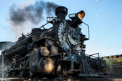 Obraz na płótnie Fired Up Steam Locomotive