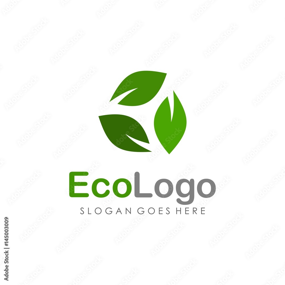 Fototapeta premium Eco green logo design