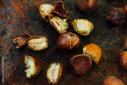 Peeled roasted chestnuts