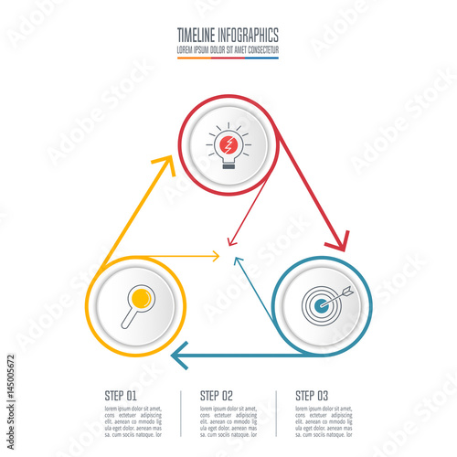 infographic design business concept with 3 options.