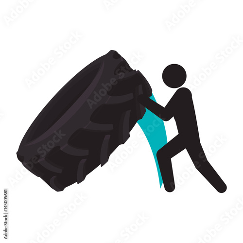 Gym and fitness lifestyle icon vector illustration graphic design