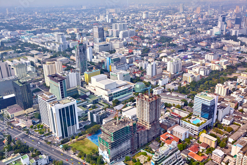 Bangkok Cityscape, Business district with high building