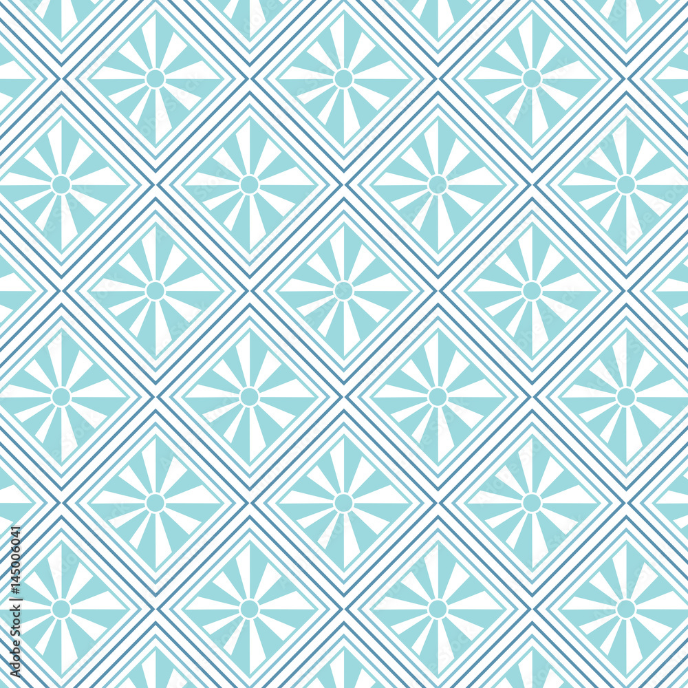 Geometric pattern with tiny sunburst Geometric pattern with tiny sunburst