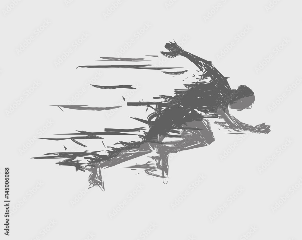Abstract running man Abstract running man