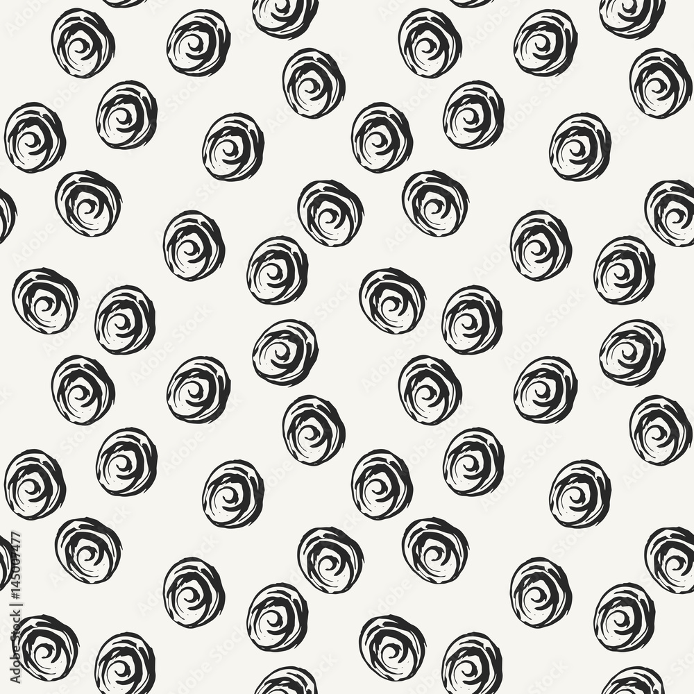 Abstract irregular background with repeating hand drawn round elements. Monochrome texture perfect for postcards, wrapping paper and decorative design. Vector seamless pattern. Abstract irregular background with repeating hand drawn round elements. Monochrome texture perfect for postcards, wrapping paper and decorative design. Vector seamless pattern.