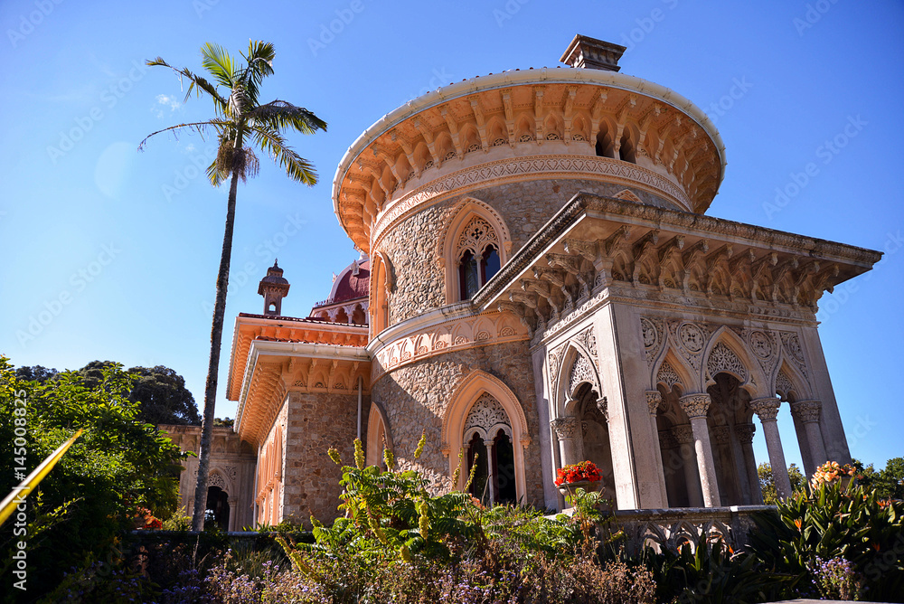 Fototapeta premium Palace in Sintra on the background of clear sky