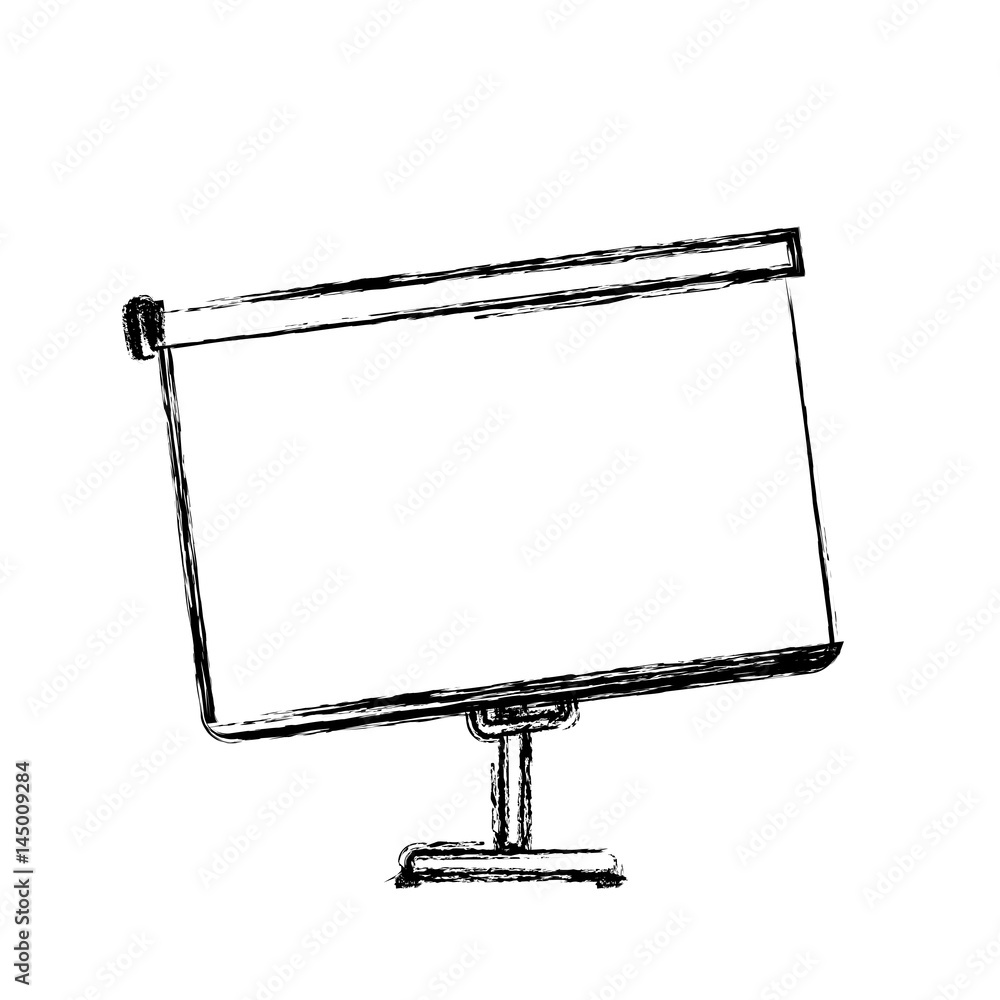 Obraz premium Screen projection blank icon vector illustration graphic design