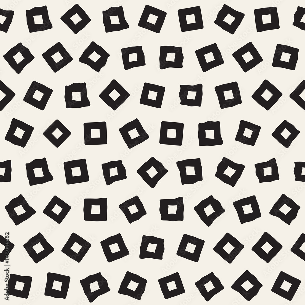 Stylish Doodle Scattered Shapes. Vector Seamless Black And White Freehand Pattern Stylish Doodle Scattered Shapes. Vector Seamless Black And White Freehand Pattern