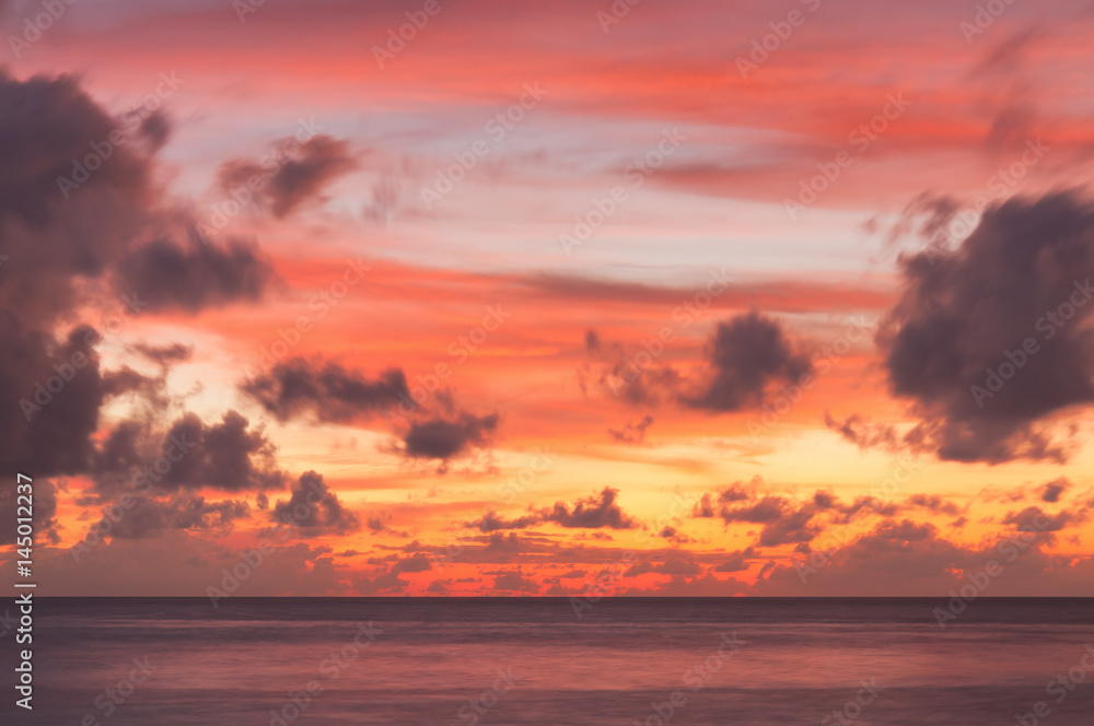 Dramatic Sunset Sky in Maldives