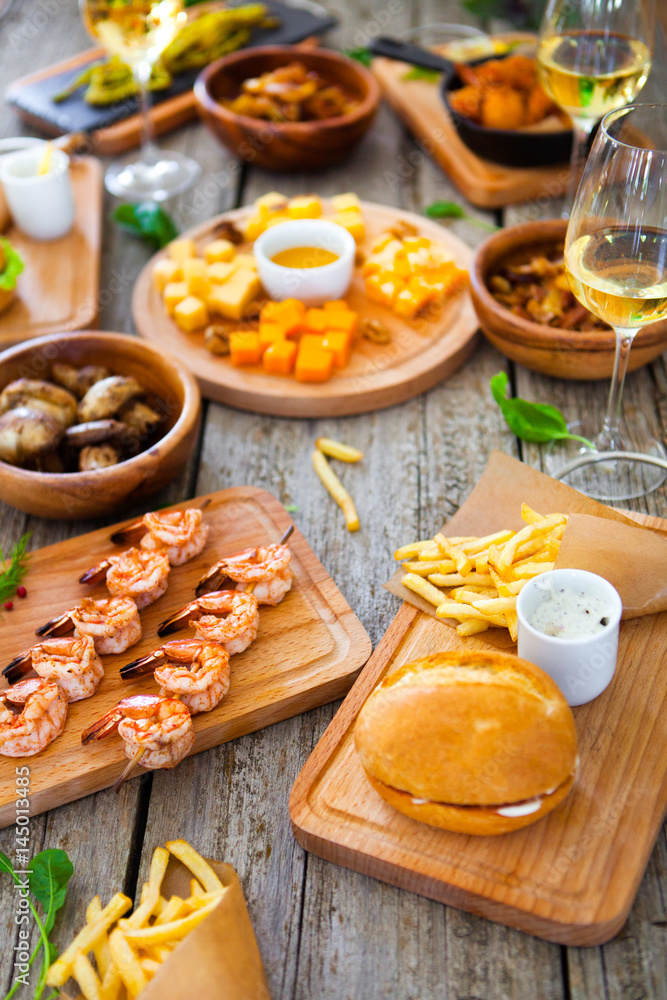 Fototapeta premium Food and drink Table, Enjoying Dinning Eating Concept