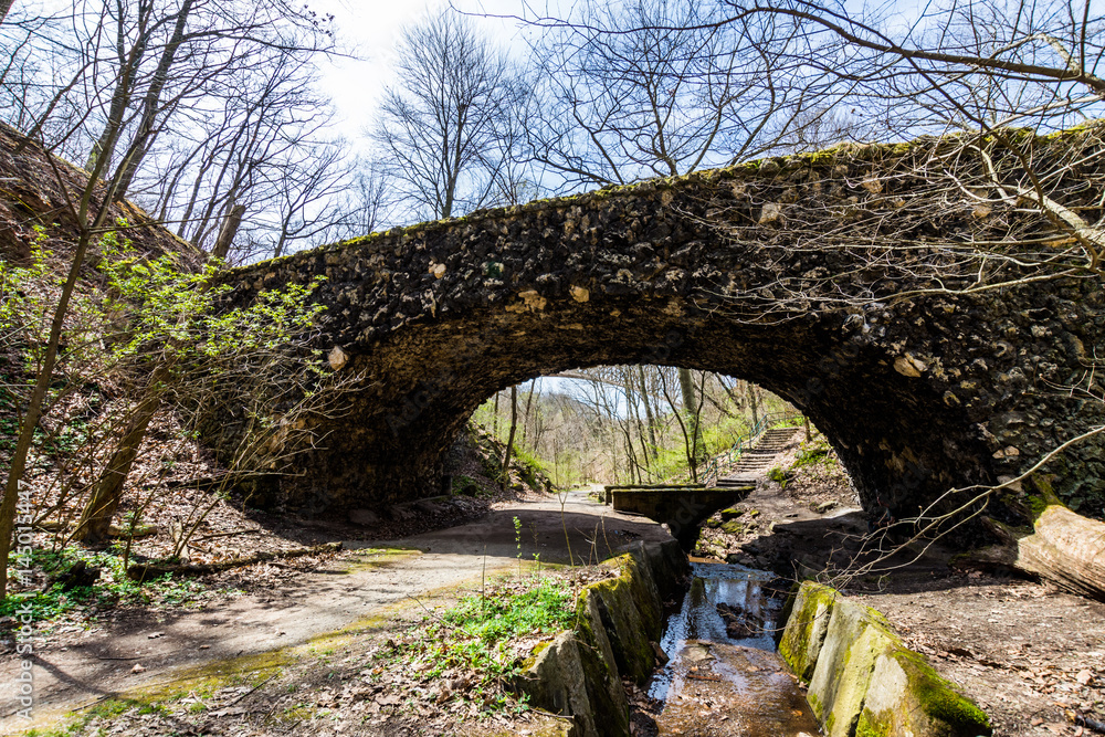 Historic Park bridge in Schenley Park in pittsburgh pennsylvania