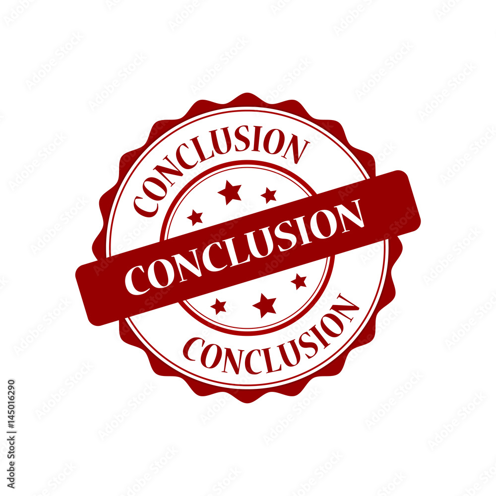 Obraz premium Conclusion red stamp illustration