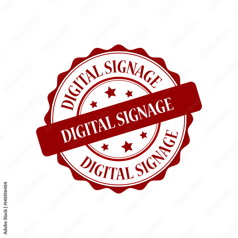 Obraz premium Digital signage red stamp illustration