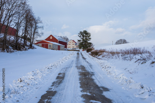 Snowy country land in southern york county in pennsylvania © Christian Hinkle