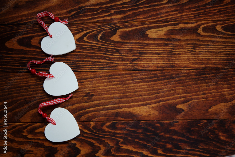 Valentines day background. Three hearts Valentines day background. Three hearts