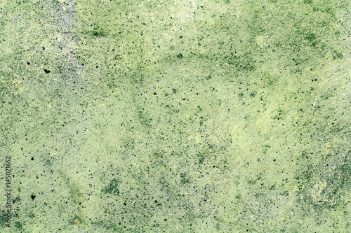 The surface of the old plaster green wall
