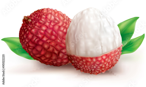 Two Lychee fruits