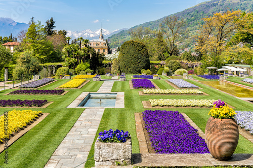 Bild auf Leinwand Botanical Gardens of Villa Taranto, located on the shore of Lake Maggiore in Pallanza, Verbania, Italy