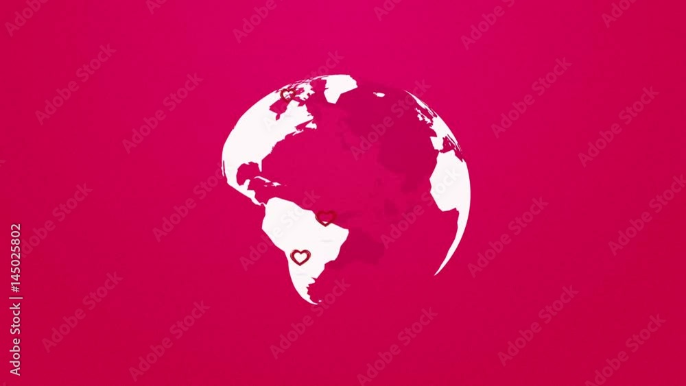 custom made wallpaper toronto digitalplanet of love, globe with red hearts