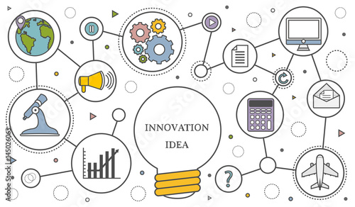 vector concept of the implementation of business ideas