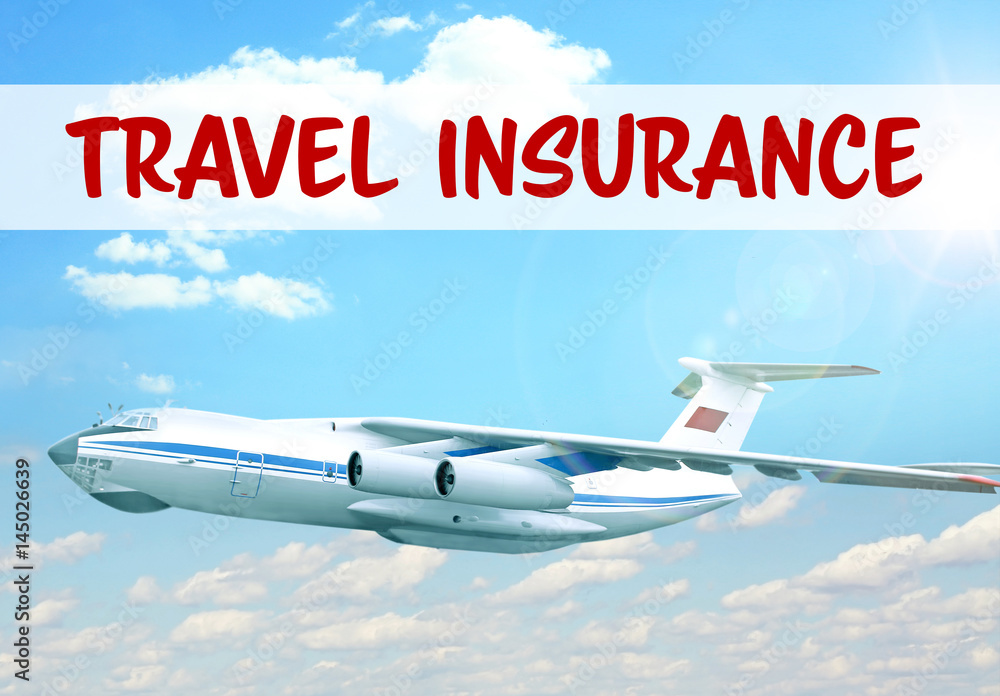 Fototapeta premium Modern airplane in sky on sunny day