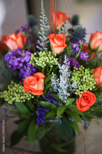 purple and orange bouquet