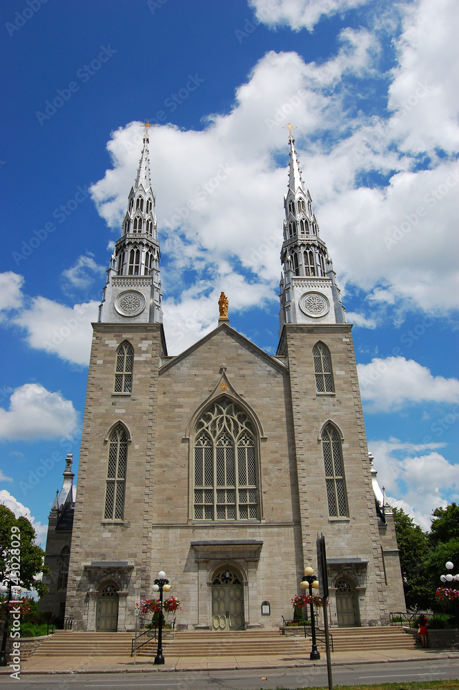 Obraz premium Cathedrale Notre Dame in downtown Ottawa, Ontario, Canada.
