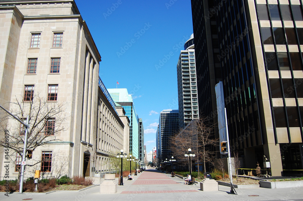 Sparks Street in downtown Ottawa, Ontario, Canada.