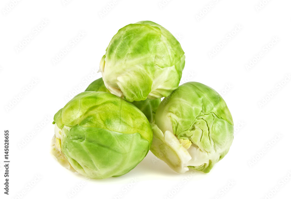 Brussels sprouts on white background Brussels sprouts on white background