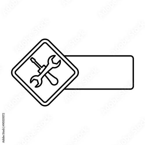 Under construction road sign icon vector illustration graphic design