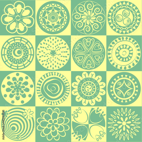 Seamless pattern. Oriental motifs. Vector illustration.