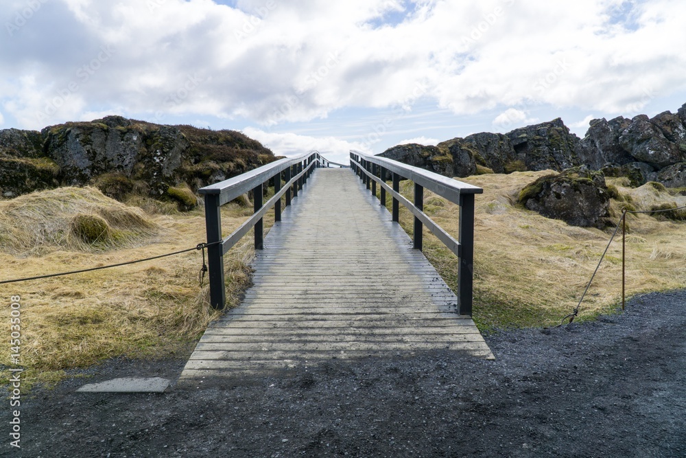Fototapeta premium Ramp Pathway in Iceland