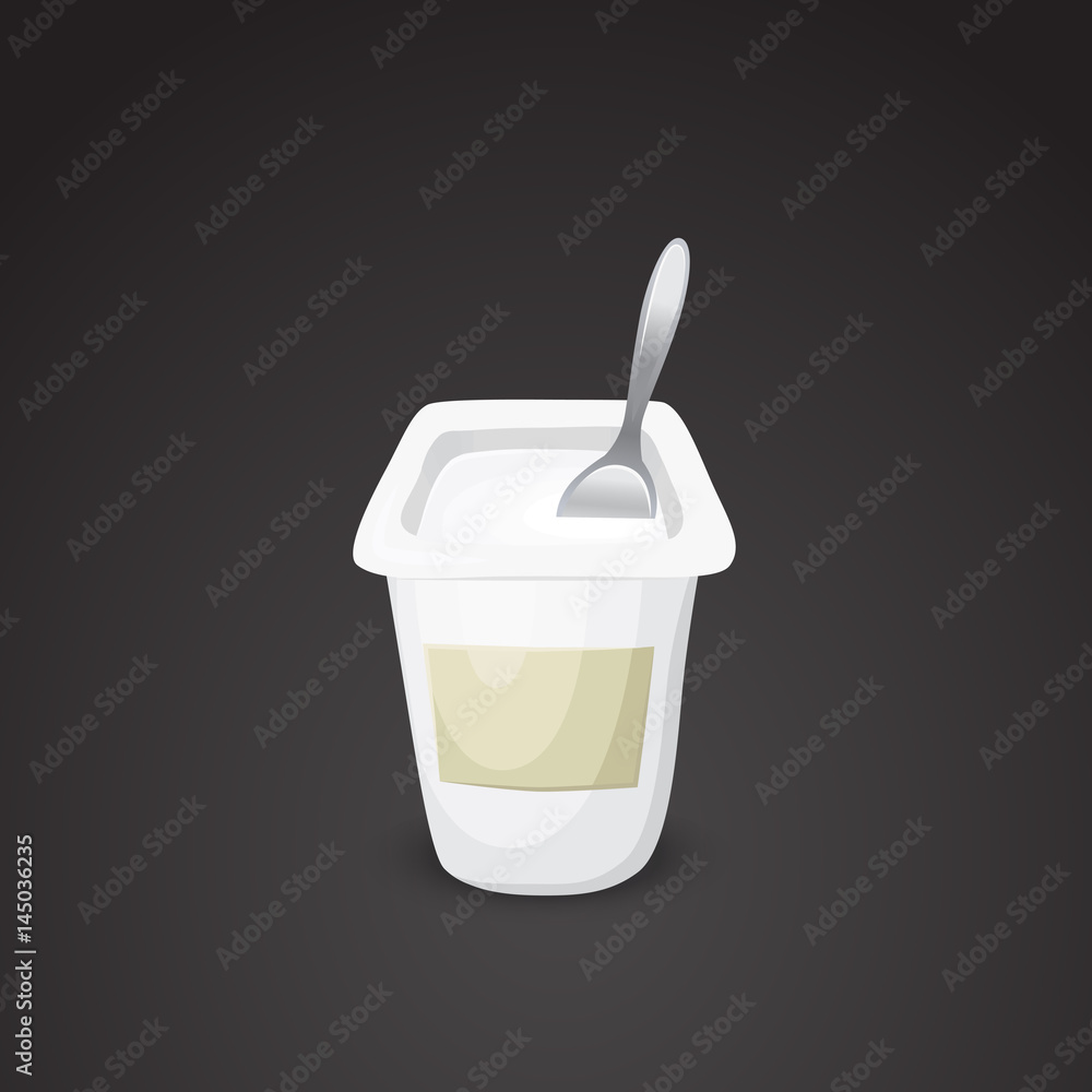 Yogurt vector icon. Yogurt vector icon.