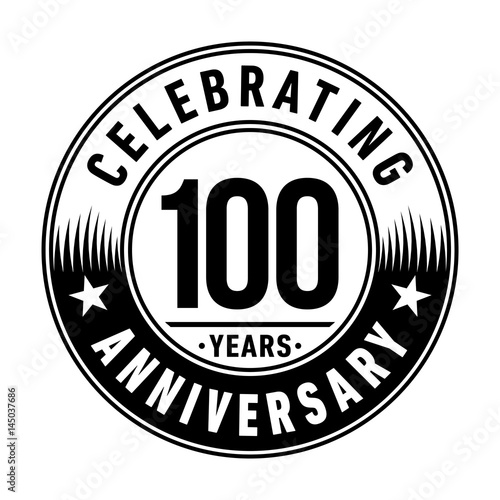 100 years anniversary logo template. Vector and illustration. 