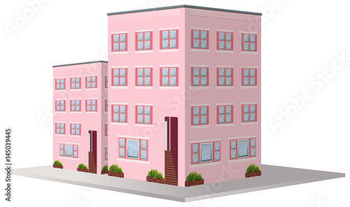 3D design for two apartment buildings