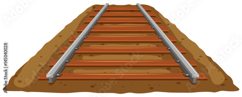 Railroad track on the ground