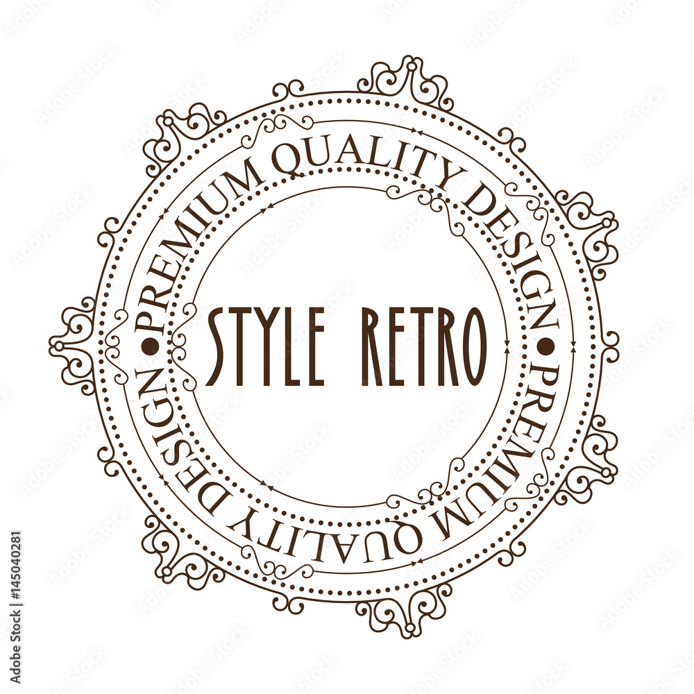 elegant frame style retro vector illustration design elegant frame style retro vector illustration design