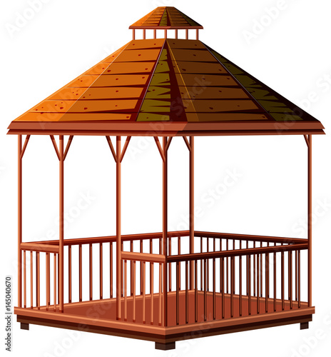 Architecture design for wooden pavilion